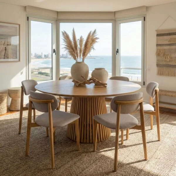 Mesa comedor Miami Redonda 150 cm de Diámetro en Madera natural - Muebles, Uruguay | Indrana, vista 4