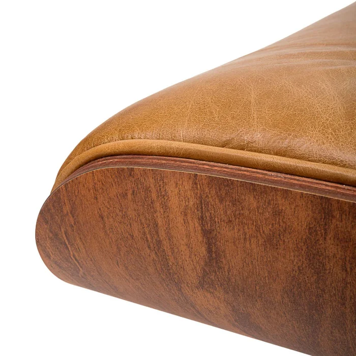 Butaca C/puff 1 Cuerpo Cuero-100-natural Marron Eames Camel en Beige - Sillones y sofás, Uruguay | Divino, vista 9