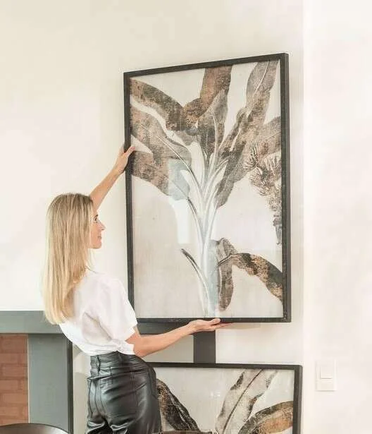 CUADRO PALMA 2 - NEGRO Y METALIZADO - 1.00 X 0.75 MTS en Negro - Decoración de pared, Uruguay | La Iberica, vista 5