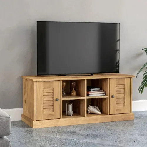 Rack de tv - 2 Puertas - 2 Estantes - Línea Oslo - Natural en Madera natural - Muebles para TV, Uruguay | Ecowood
