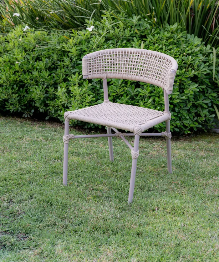 Silla en cuerda náutica beige y aluminio en Beige - Sillas, Uruguay | Entrecasa, vista 2