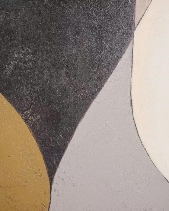 Lienzo abstracto Marvilo gris y mostaza 120 x 200 cm en Multicolor - Decoración de pared, Uruguay | Kavehome, vista 3