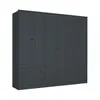 Ropero Americana PLUS 6 puertas 4 cajones - 100% MDF - Gris en Gris - Roperos y placares, Uruguay | Rústico Hogar, vista 1 de 5