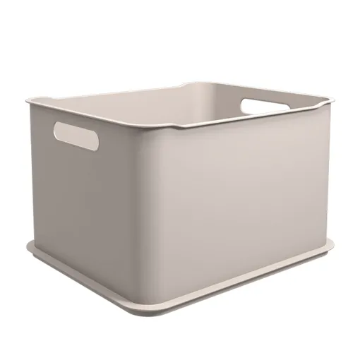 CESTO PLASTICO RECTANGULAR 38x32x23CM LIGHT GRAY COZA - Canastos, Uruguay | Decohogar