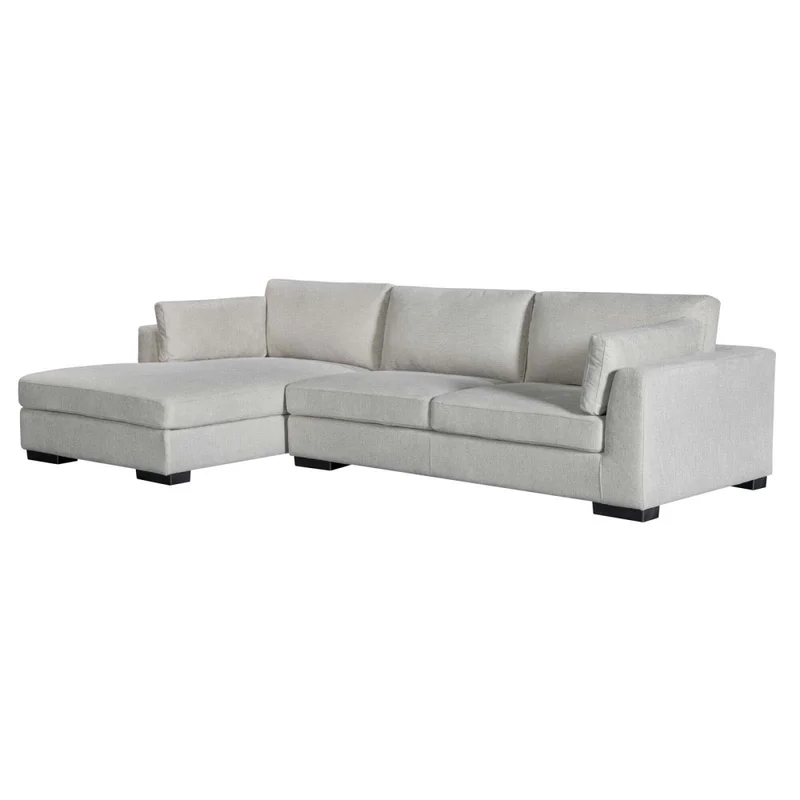 Sofá C/chaise Más De 4 Cuerpos Tela Natural-beige Monaco Natural en Madera natural - Sillones y sofás, Uruguay | Divino, vista 3