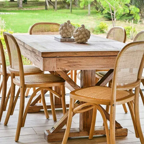 MESA COMEDOR EXTENSIBLE - 1.40 A 1.90 MTS - OLMO - Mesas de comedor, Uruguay | La Iberica