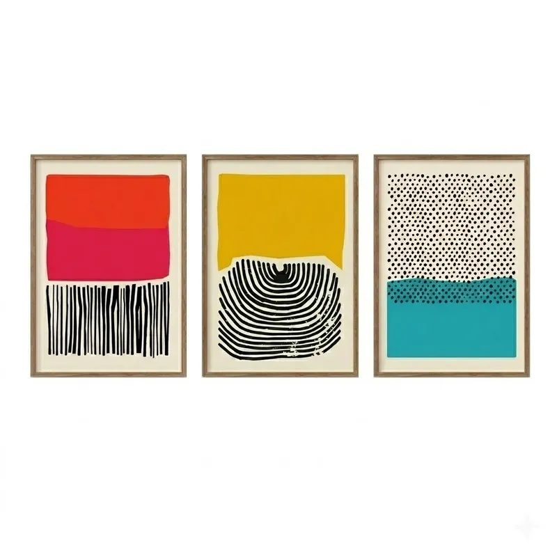 Kit 3 Cuadros – Pulso Cromático – 30 x 40 - Decoración de pared, Uruguay | Berna home
