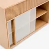 Aparador Helvine 4 puertas y 4 cajones chapa de roble y cristal templado 200x75cm FSC 100% en Marrón - Aparadores y recibidores, Uruguay | Kavehome, vista 6 de 10