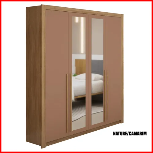 Placard 4 puertas con espejo – Dubai 10093 - Roperos y placares, Uruguay | Punto Unión
