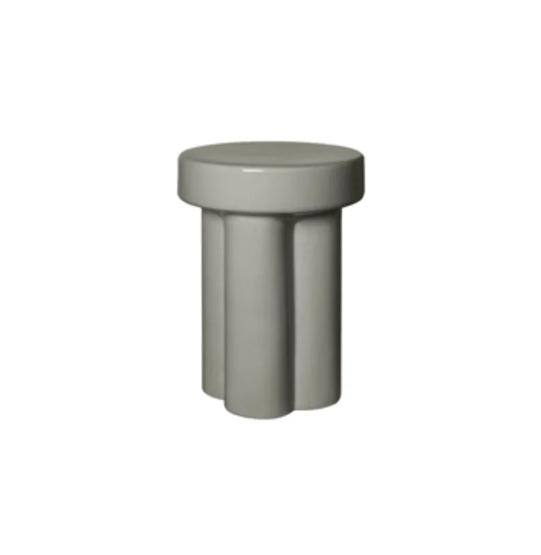 BANCO CERAMICA BL TORU ELEPHANT SKIN D33XH44 en Gris - Butacas, banquetas y puffs, Uruguay | Masinfinito Casa