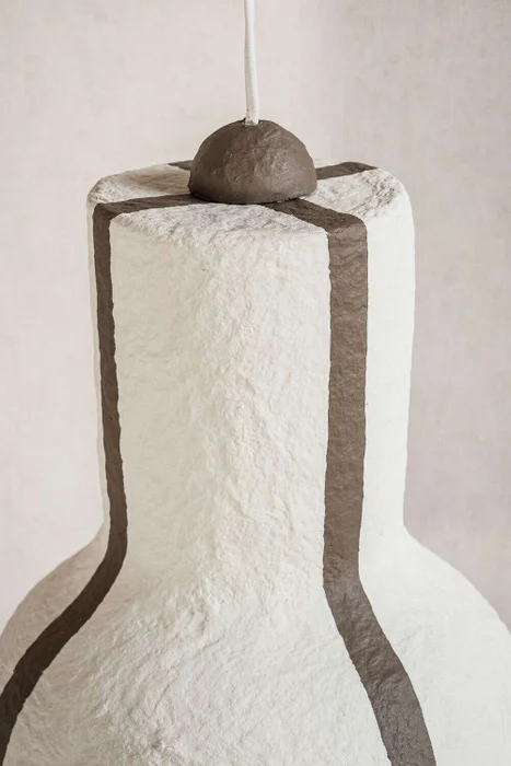 LAMPARA DE TECHO OLIVIA - PAPEL MACHE RAYAS - Lámparas colgantes, Uruguay | La Iberica, vista 3