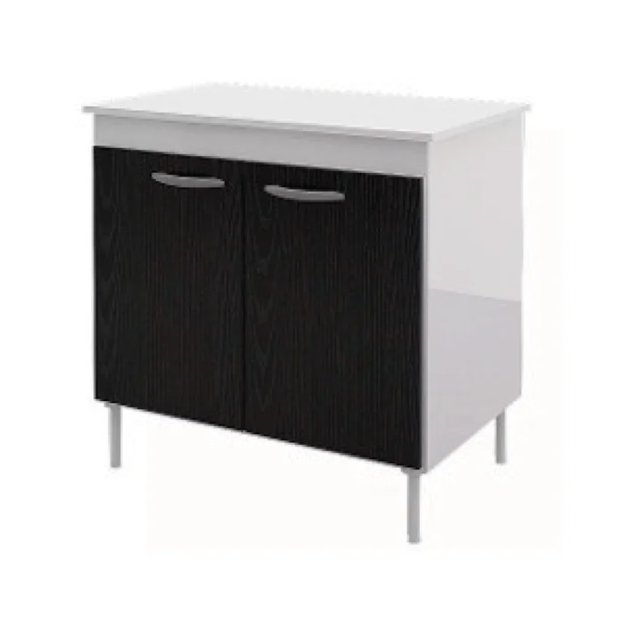 Bajo Mesada Mueble Cocina 2 Puertas Blanco/negro Czb63 en Blanco, Uruguay | Soy Hogar