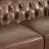 Sofa 2 Cuerpos Cuero-100-natural Marron New Chesterfield Choc. en Marrón - Sillones y sofás, Uruguay | Divino, vista 4 de 5
