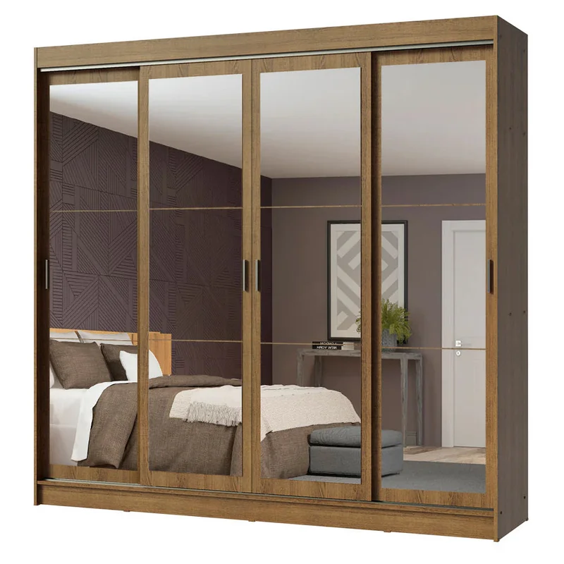 Ropero Placard Matrimonial Austin 4 Puertas Corredizas 215cm con 4 Esp en Blanco - Roperos y placares, Uruguay | Balton, vista 7