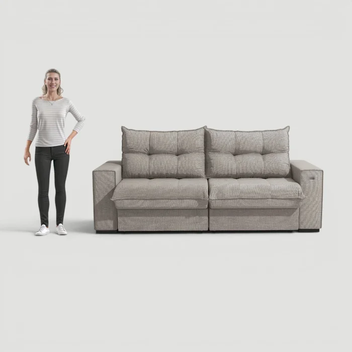 Sofa Dorian 236CM - Retractil/Reclinable en Beige - Sillones y sofás, Uruguay | Balton, vista 11