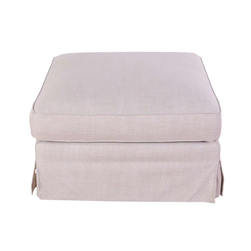 Puff Tela-y-madera Natural-beige Charlie Natural en Madera natural - Sillones y sofás, Uruguay | Divino, vista 3