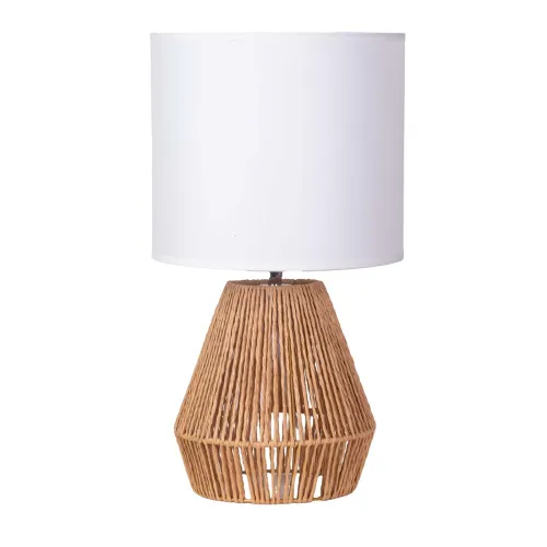 Lampara De Mesa Metal Blanco Lt93370 en Blanco - Lámparas de mesa, Uruguay | Divino
