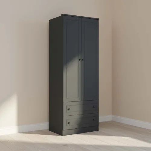 Placard 2 Puertas Mdf Gris Americano Plus en Gris - Roperos y placares, Uruguay | Divino