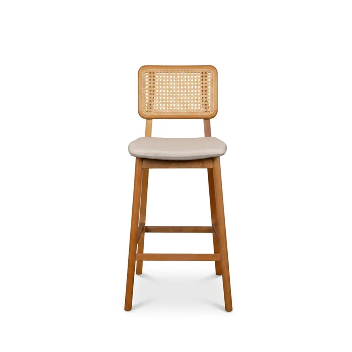 Taburete Classic - Tela Rústica con tejido - Lino Extra en Beige - Butacas, banquetas y puffs, Uruguay | NYR, vista 2