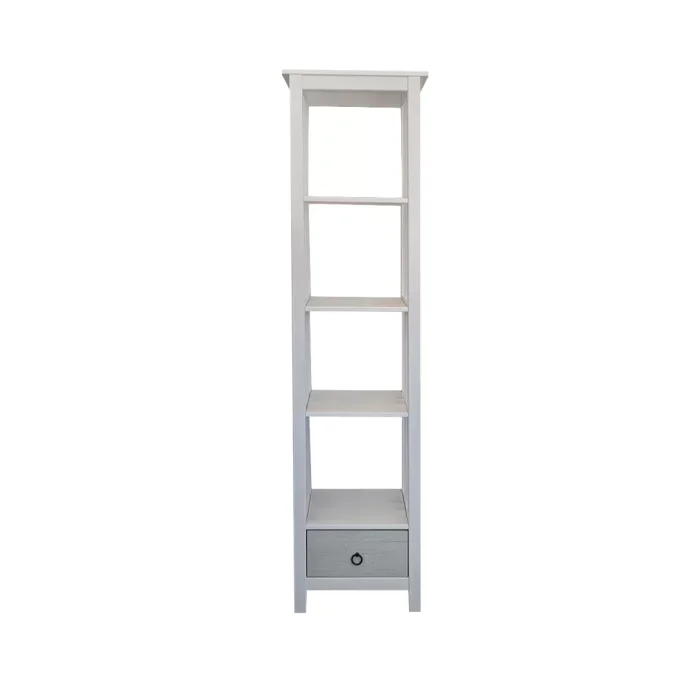 Estantería Angosta 1 Cajón - Flora en Blanco - Bibliotecas, Uruguay | Concetto Casa