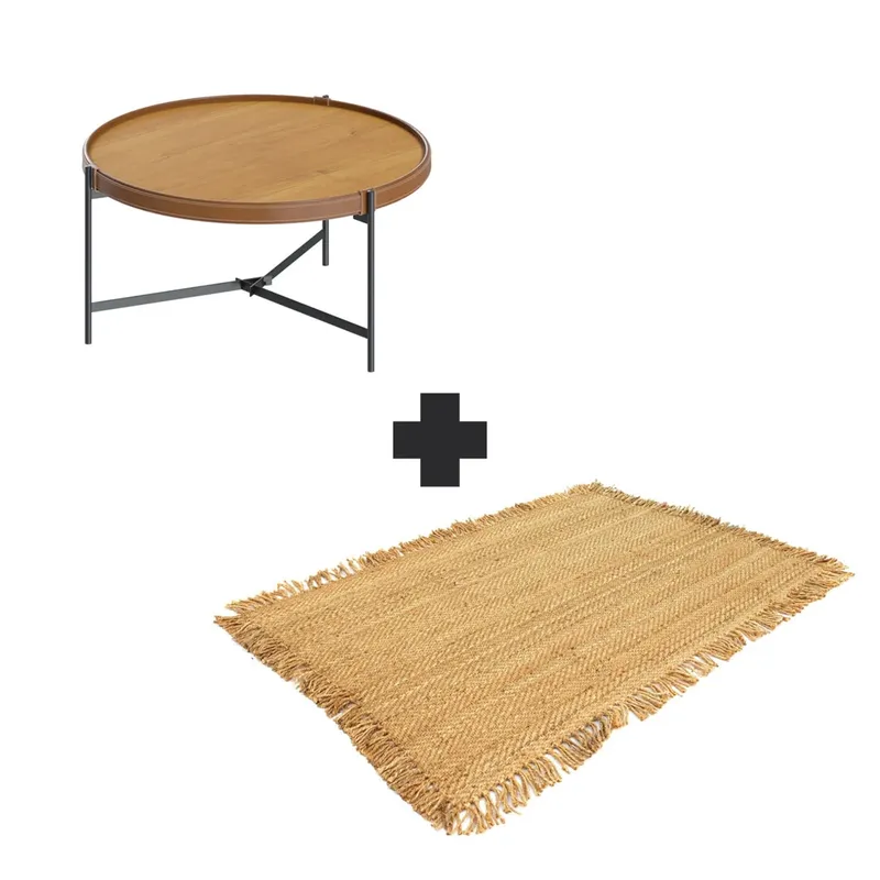 KIT Alfombra Arenas Flecos 160x230 cm + Mesa de Centro Aqua (G) - Mesas de living, Uruguay | Ecowood