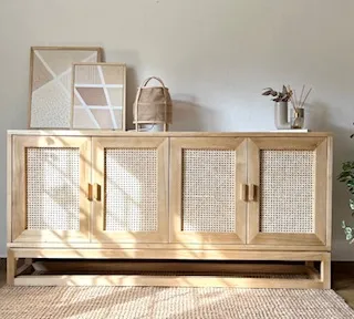 Aparador de 4 puertas con esterilla de Viena - Decoración, Uruguay | Decoramuss