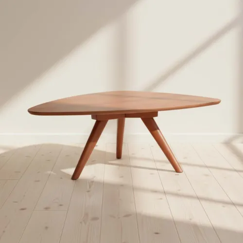 Mesa Ratona Mdf-y-madera Marron Llith Castaño en Marrón - Mesas de living, Uruguay | Divino