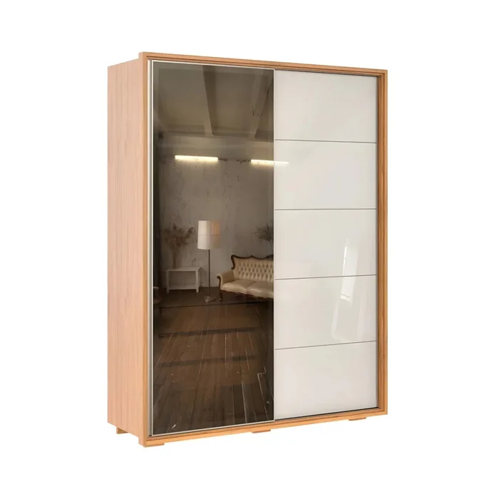 Ropero 2 puertas corredizas Nordik Reflect 1.8 - Beige en Beige - Roperos y placares, Uruguay | Ecowood