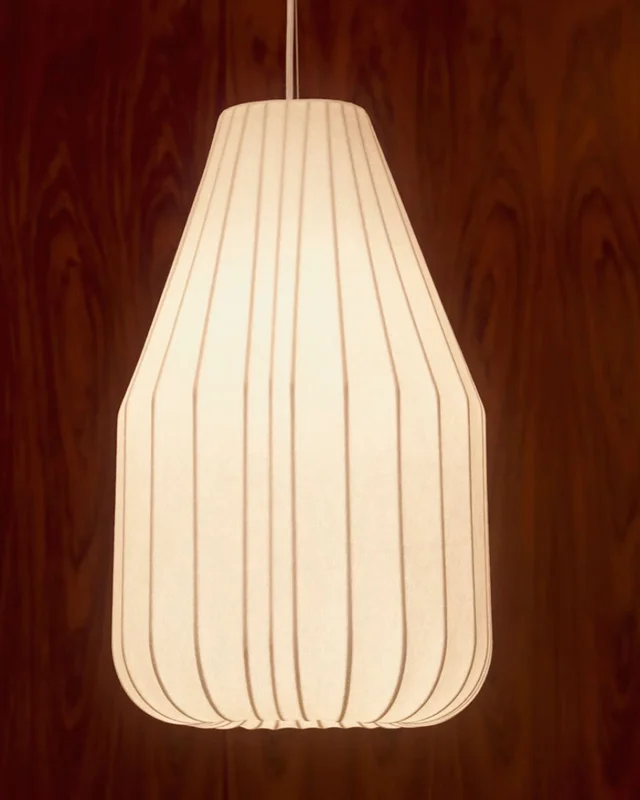 Lámpara de techo Somar de fibras sintéticas y varillas de acero - Ø30 cm en Blanco - Lámparas colgantes, Uruguay | Kavehome, vista 3