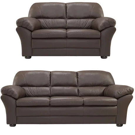 Juego de living 3+2 Cuero Natural en Marrón - Sillones y sofás, Uruguay | La Cueva Muebles, vista 10