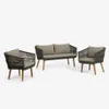 Set Inti de sofá 2 plazas y 2 butacas de cuerda verde FSC 100% en Verde - Sillones y sofás, Uruguay | Kavehome, vista 1 de 8