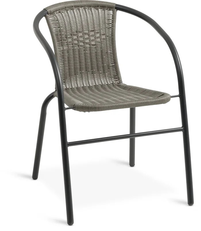 Silla apilable GRENAA gris en Negro - Muebles para el exterior, Uruguay | JYSK, vista 2
