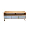 Rack TV 3 Cajones - Natural/Gris en Gris - Muebles para TV, Uruguay | Concetto Casa, vista 2 de 3