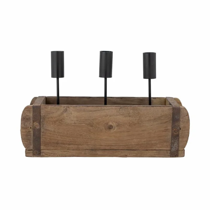Candelabro Ziggie en Madera natural - Decoración, Uruguay | Martinika Deco