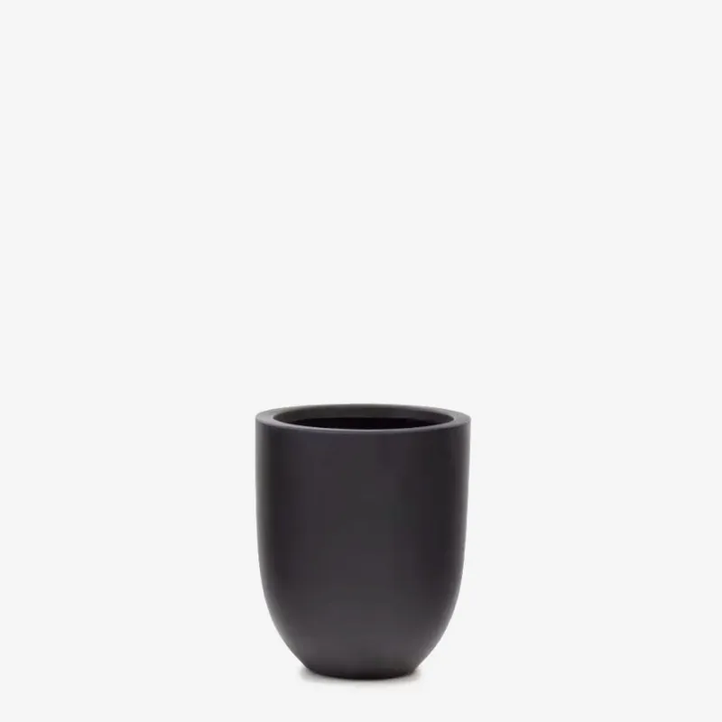 Macetero Aiguablava de cemento negro Ø 39 cm en Negro - Muebles para el exterior, Uruguay | Kavehome