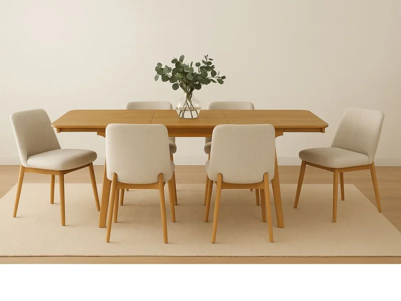 Mesa Extenisble LARGA 1.37m en Madera natural - Mesas de comedor, Uruguay | Finkel, vista 3