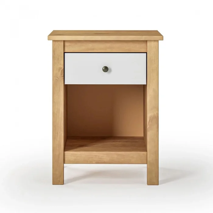 Mesa de Luz 1 Cajón 1 Nicho - Mari - Blanco en Blanco - Mesas de luz, Uruguay | Rústico Hogar, vista 4