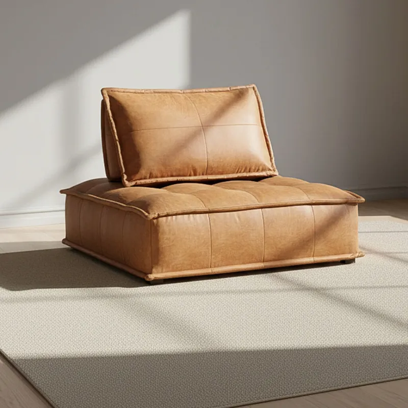 Sofá Modular Pu Marron Element Camel en Beige - Sillones y sofás, Uruguay | Divino