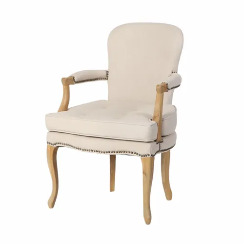 Silla de Roble con apoyabrazos - Fátima ll en Beige - Sillas, Uruguay | Rústico Hogar