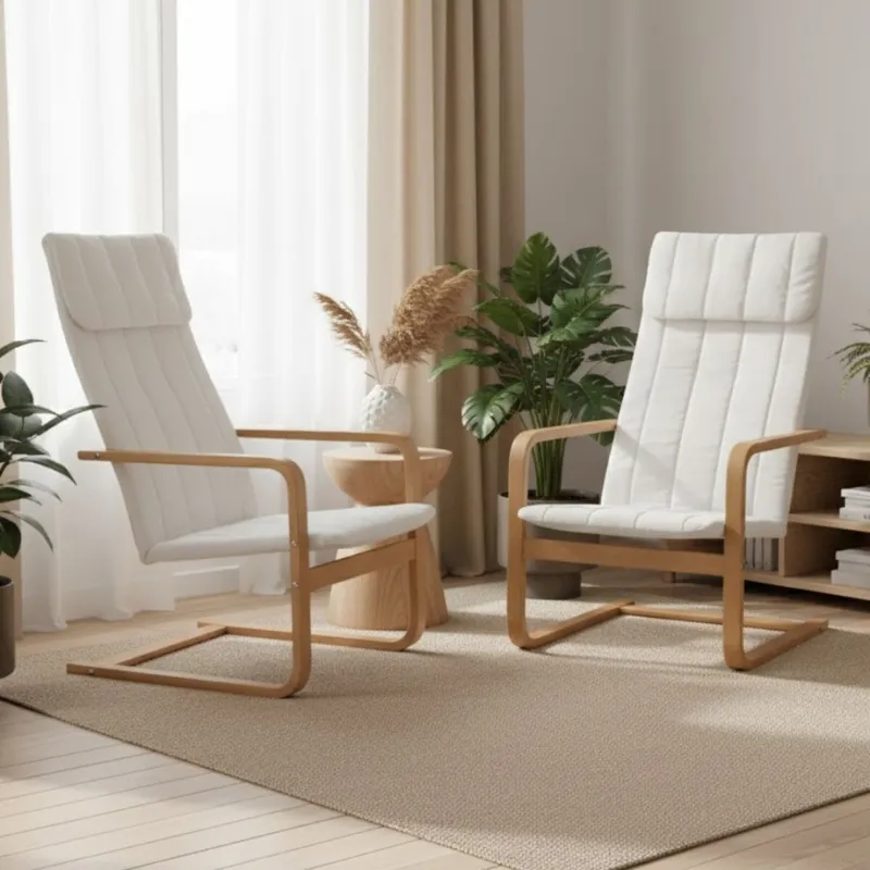 Promo 2 Sillones Flex - Natural en Blanco - Butacas, banquetas y puffs, Uruguay | La Cueva Muebles