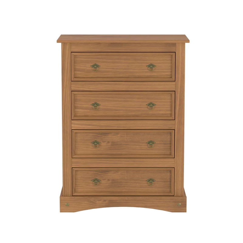 Comoda 4 Cajones Madera Marron Mex en Marrón - Cómodas, Uruguay | Divino, vista 3