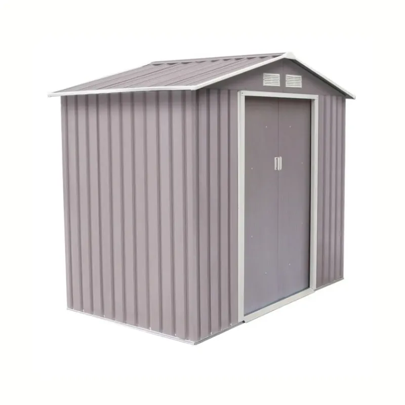 Galpon de Jardin Metalico Puerta Corrediza - 213x127x195 cm en Gris - Muebles para el exterior, Uruguay | Rústico Hogar