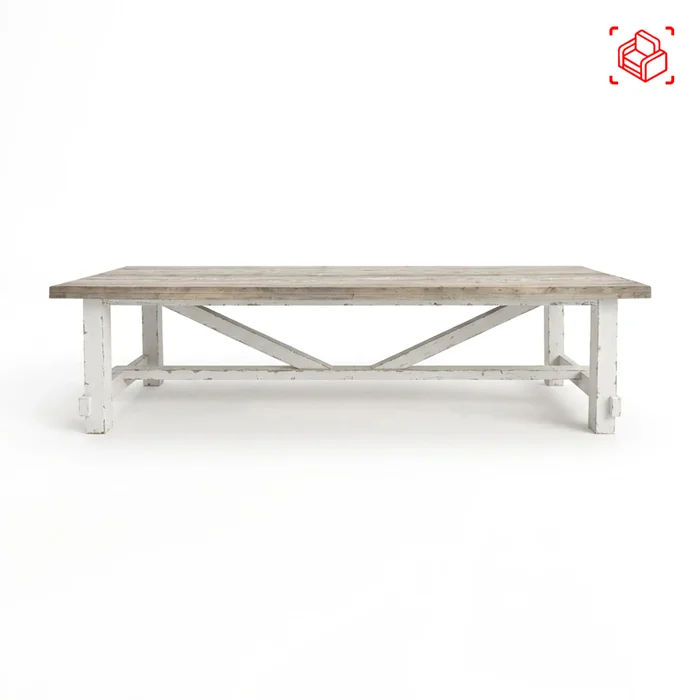 Mesa De Comedor Pino Blanco Aimann en Multicolor - Mesas de comedor, Uruguay | Divino, vista 5