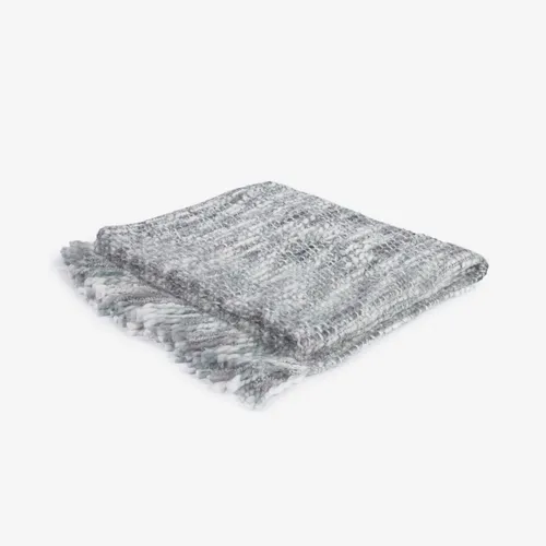 Manta Persis gris y blanco 125 x 150 cm en Multicolor - Textiles, Uruguay | Kavehome