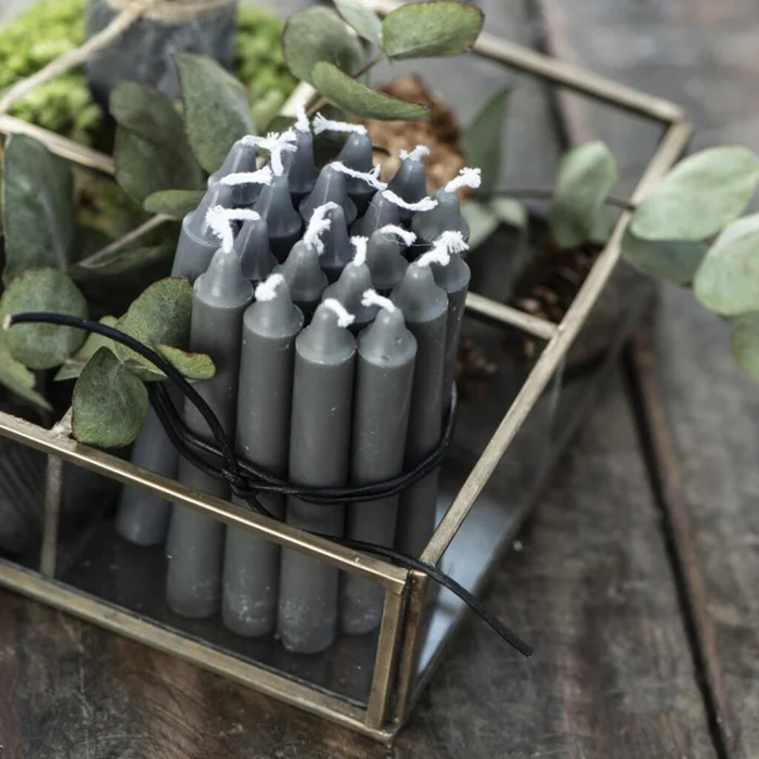 Vela gris corta pack x7 en Gris - Velas y Portavelas, Uruguay | Walnut