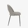 Silla Mahalia gris claro y patas de acero acabado pintado negro en Gris - Sillas, Uruguay | Kavehome, vista 7 de 9