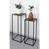 SET 2 MESAS AUX 27X27X70/23X23X60CM MADERA Y METAL en Multicolor - Mesas de comedor, Uruguay | Decohogar, vista 2 de 3