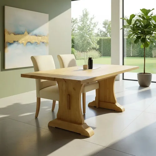Juego Comedor Madera Maciza Campo Ozark 140x85 4 Sillas A Eleccion en Madera natural - Mesas de comedor, Uruguay | Ozark Home
