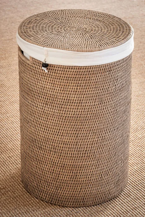 CESTO ROPA RATTAN - NUDE en Marrón - Canastos, Uruguay | La Iberica