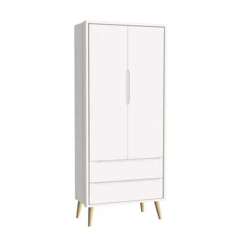 Ropero 2 Puertas 2 Cajones infantil - Theo - Blanco en Blanco - Roperos y placares, Uruguay | Rústico Hogar